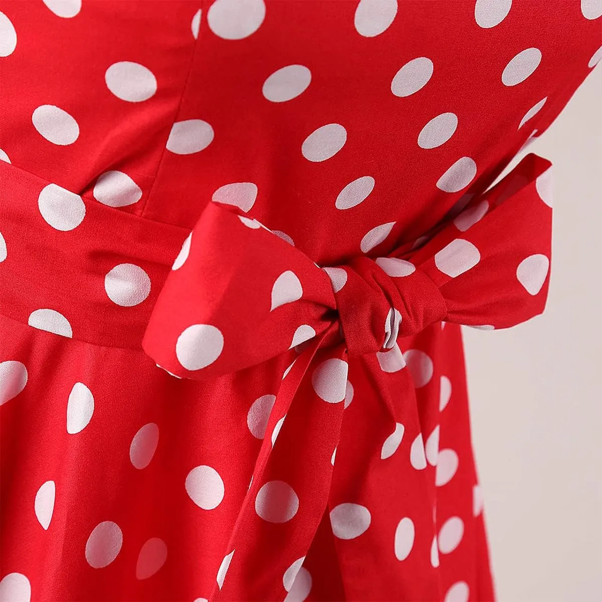 1950s Dresses for Women Vintage Sleeveless Floral/Polka Dot Swing A Line Midi Summer Dress Cocktail Party Prom Gown