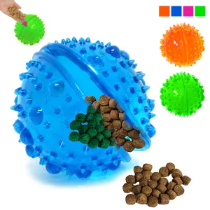 2 Pack Pet Dog Toy Tricky Treat Ball Fun Interactive Chew IQ Food Dispenser Play