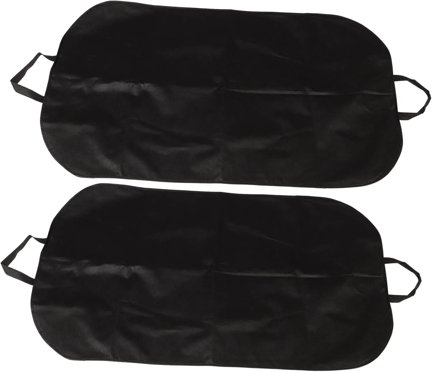 2Pcs Portable Suit Cover Bag Medium Folding Garment Protector for Travel Business Trips and Home Wardrobe Storage Black