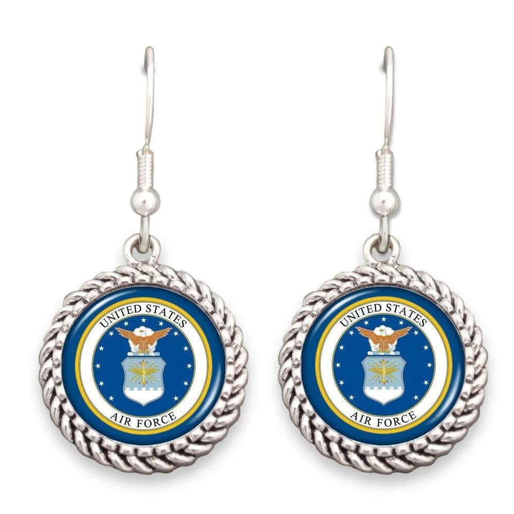 Air Force Seal Rope Edge Earrings