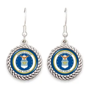 Air Force Seal Rope Edge Earrings