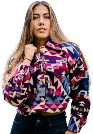Alpaca Cropped Jacket Women Spring - Cowgirl Outfits for Womens - Alpaca Jackets - Shackets for Women 2025