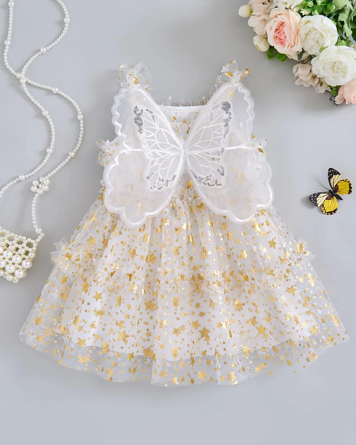 Baby Girl Dress Tulle Fairy Dress Toddler Girl Butterfly Summer Dresses Tutu Sundress Birthday Party Princess Clothes
