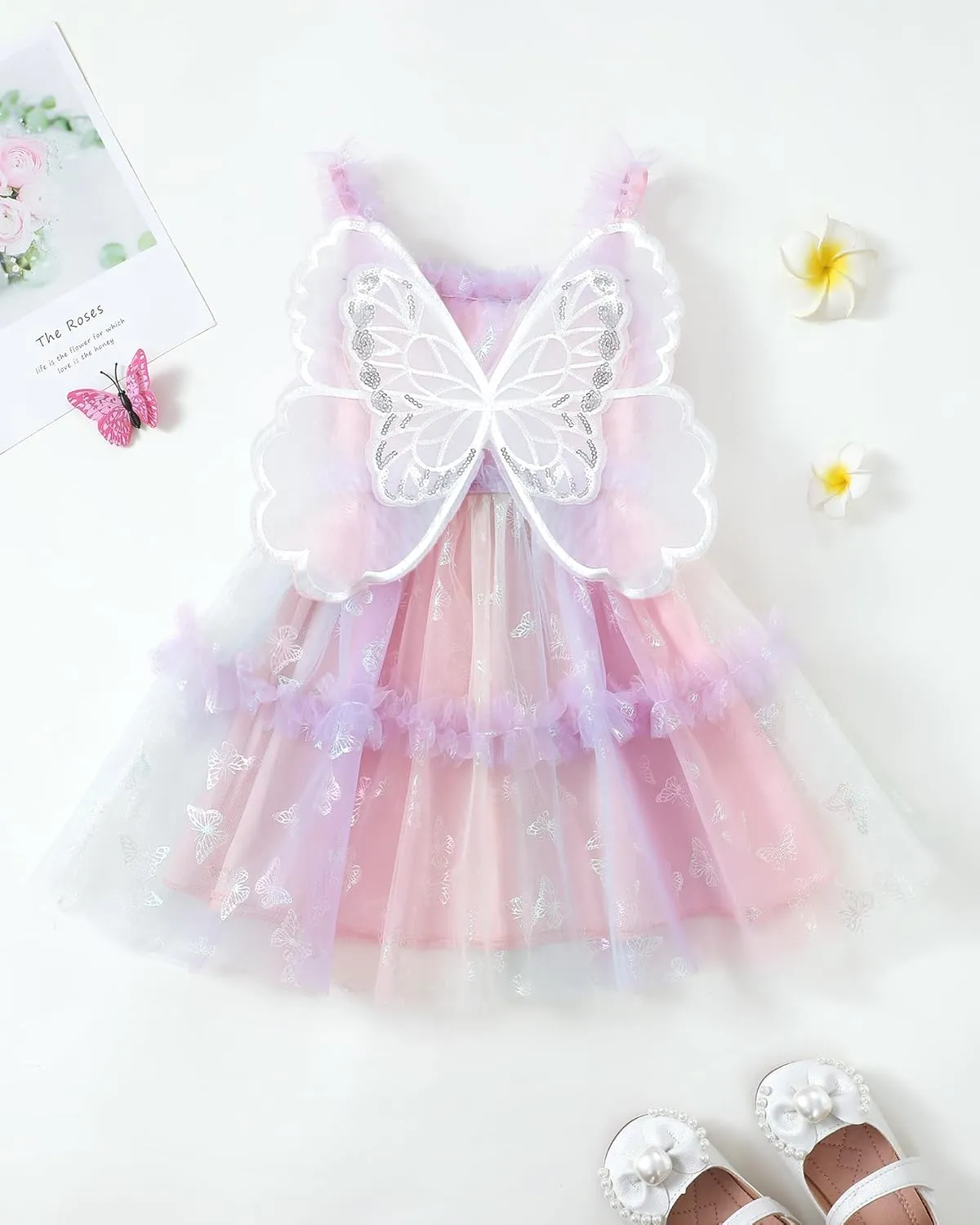 Baby Girl Dress Tulle Fairy Dress Toddler Girl Butterfly Summer Dresses Tutu Sundress Birthday Party Princess Clothes