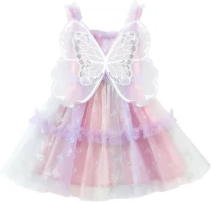 Baby Girl Dress Tulle Fairy Dress Toddler Girl Butterfly Summer Dresses Tutu Sundress Birthday Party Princess Clothes