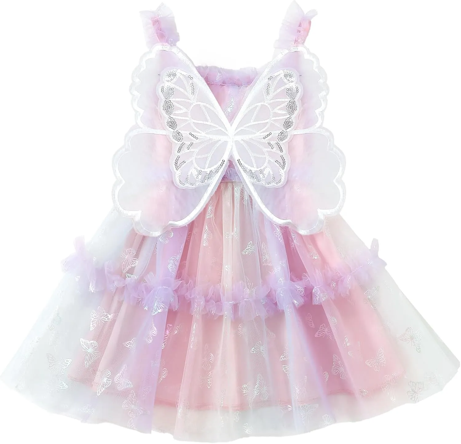 Baby Girl Dress Tulle Fairy Dress Toddler Girl Butterfly Summer Dresses Tutu Sundress Birthday Party Princess Clothes