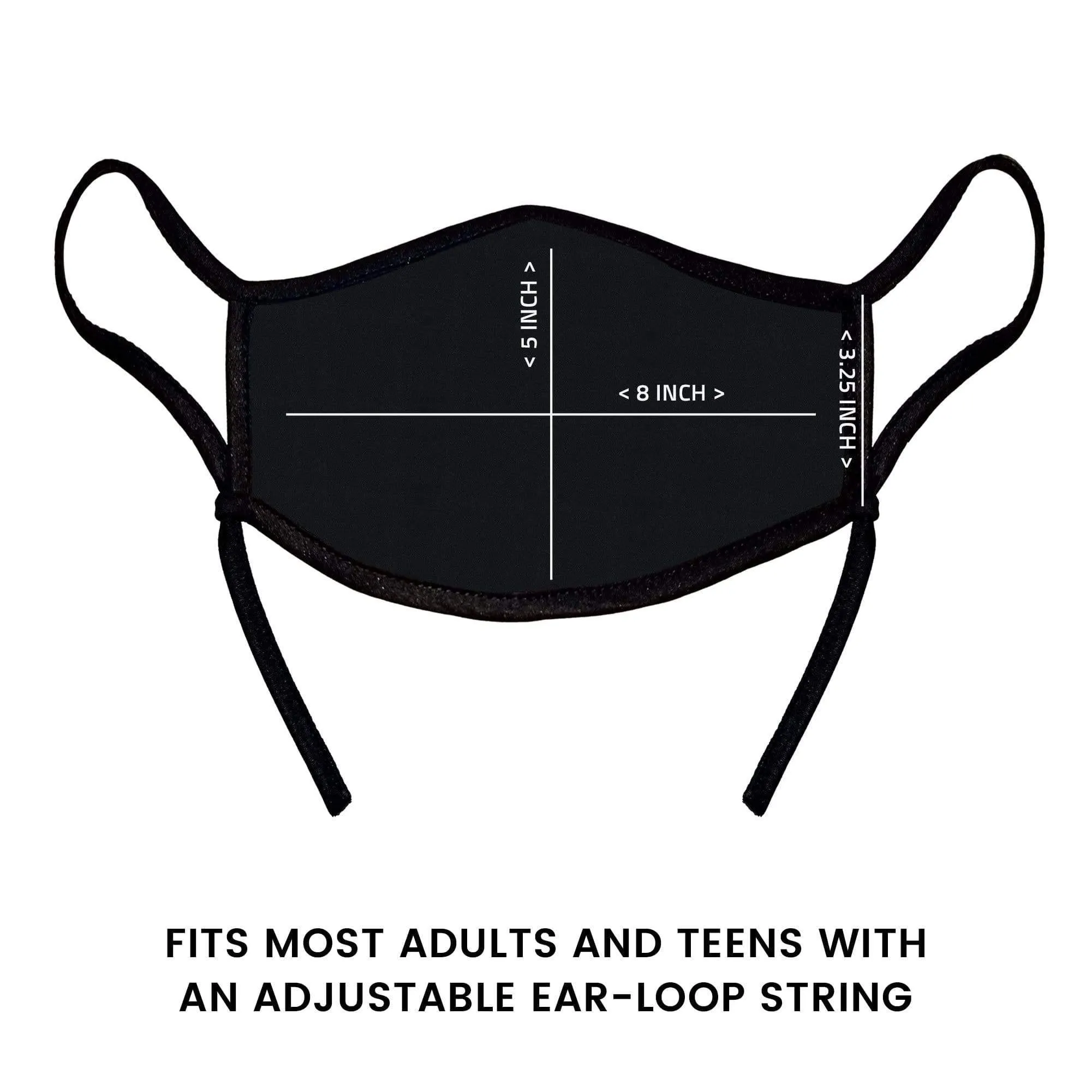 Back the Blue Law Enforcement Blue Lives Matter Serve and Protect Face Mask