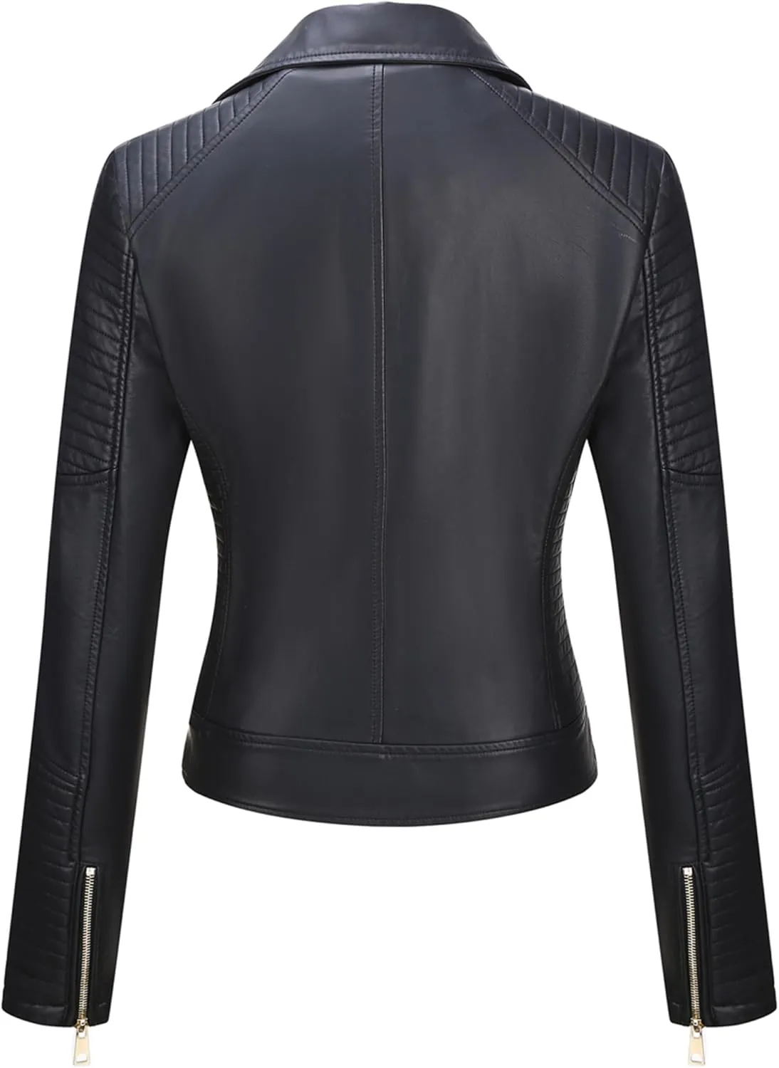 Bellivera Women's Faux Leather Casual Jacket 2025 Spring Trendy Motorcycle Outfits Lightweight Classic Coat
