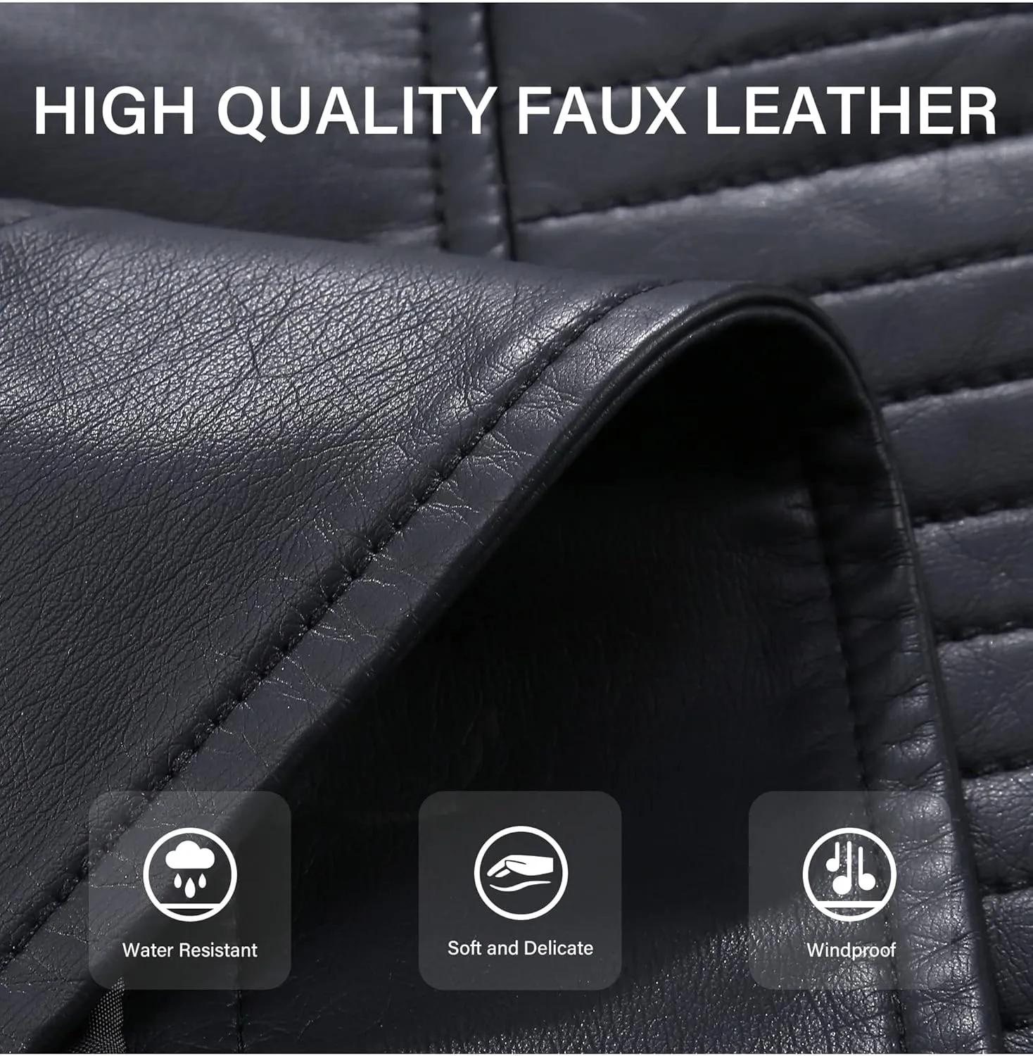 Bellivera Women's Faux Leather Casual Jacket 2025 Spring Trendy Motorcycle Outfits Lightweight Classic Coat