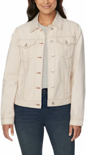 Buffalo David Bitton Womens Classic Denim Jacket (as1, alpha, m, regular, regular, Eggshell)