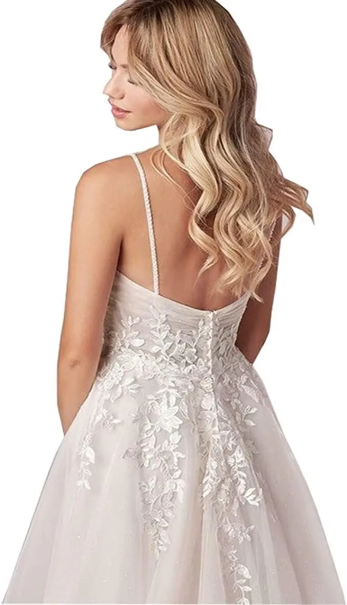 Cadoly Wedding Dresses for Bride 2025 Tulle Lace Applique Ball Gown A-line Modest White Bridal Gown with Sleeves