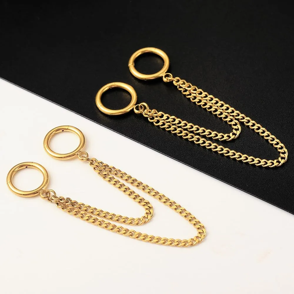 Casvort 14G Seamless Septum Piercing Rings Segment Tragus Hoop Rings 316 Surgical Stainless Steel Helix Ring Stacks for Stretched Ear Lobe Clickers Ear Hangers Body Jewelry