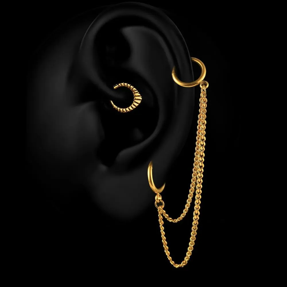 Casvort 14G Seamless Septum Piercing Rings Segment Tragus Hoop Rings 316 Surgical Stainless Steel Helix Ring Stacks for Stretched Ear Lobe Clickers Ear Hangers Body Jewelry