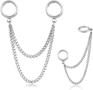 Casvort 14G Seamless Septum Piercing Rings Segment Tragus Hoop Rings 316 Surgical Stainless Steel Helix Ring Stacks for Stretched Ear Lobe Clickers Ear Hangers Body Jewelry