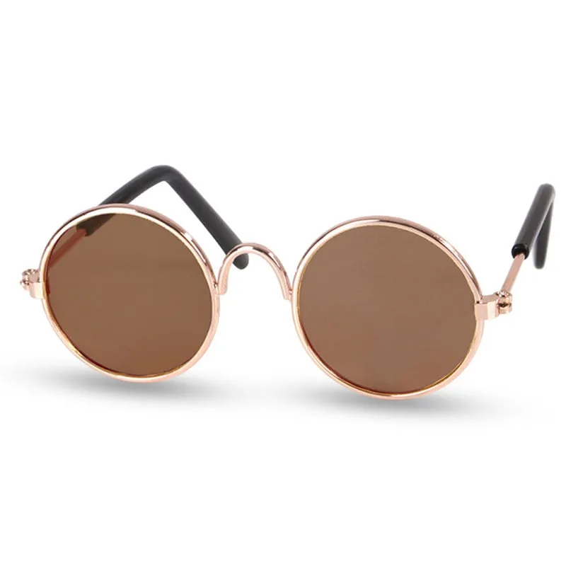 Cat Sunglasses Lovely Vintage Round Pet Glasses Reflection Dog Sunglasses Pet Eye Wear Glasses Funny Photos Props Accessories