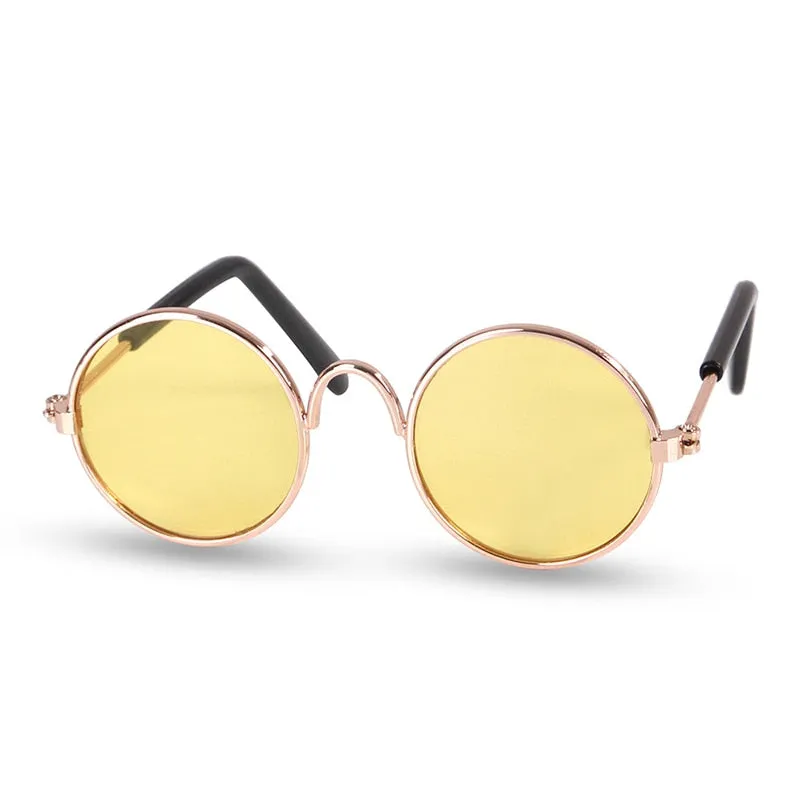 Cat Sunglasses Lovely Vintage Round Pet Glasses Reflection Dog Sunglasses Pet Eye Wear Glasses Funny Photos Props Accessories