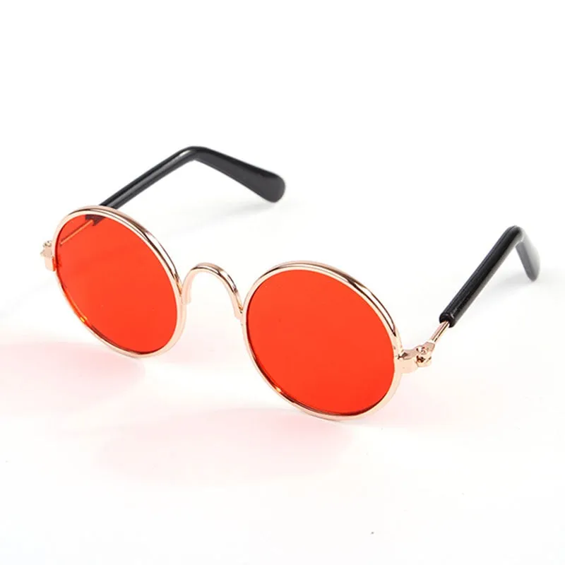 Cat Sunglasses Lovely Vintage Round Pet Glasses Reflection Dog Sunglasses Pet Eye Wear Glasses Funny Photos Props Accessories