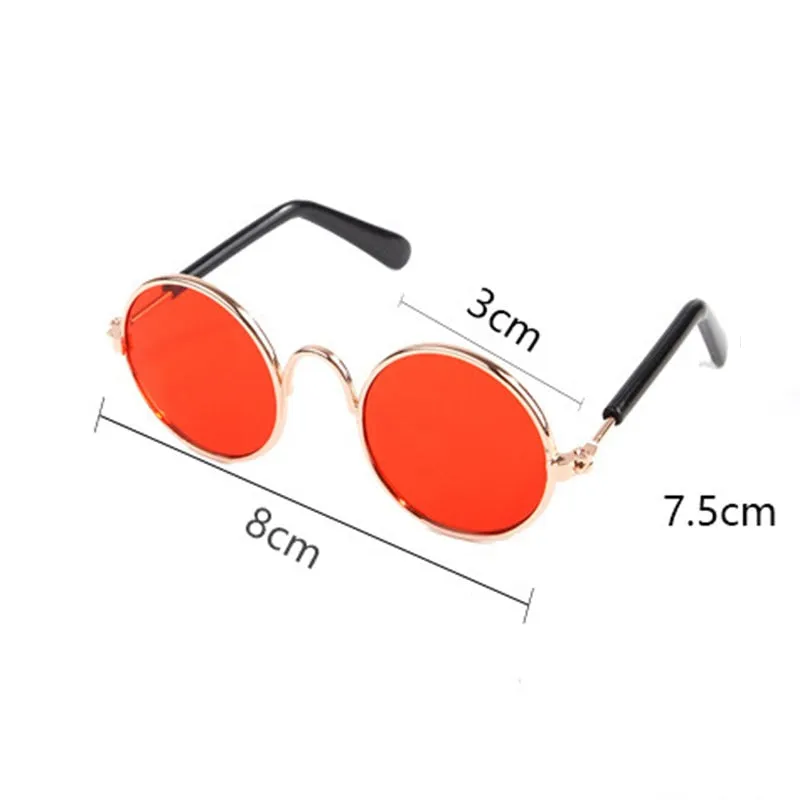 Cat Sunglasses Lovely Vintage Round Pet Glasses Reflection Dog Sunglasses Pet Eye Wear Glasses Funny Photos Props Accessories