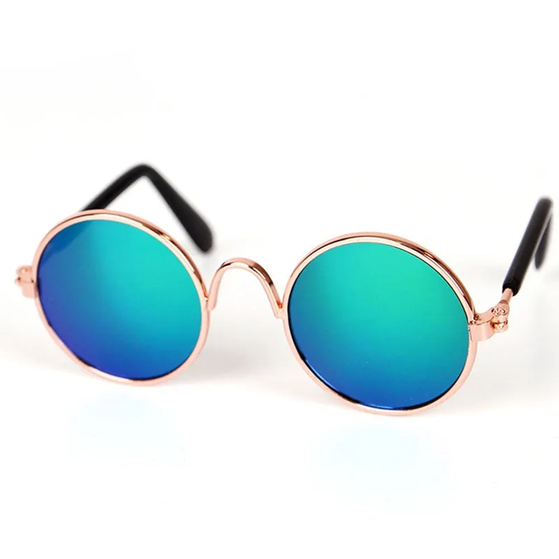 Cat Sunglasses Lovely Vintage Round Pet Glasses Reflection Dog Sunglasses Pet Eye Wear Glasses Funny Photos Props Accessories