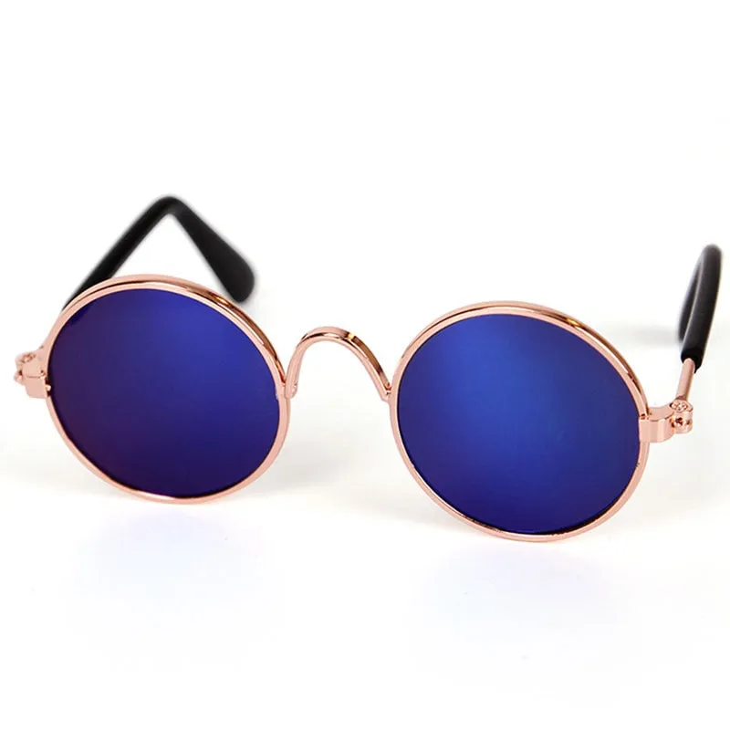 Cat Sunglasses Lovely Vintage Round Pet Glasses Reflection Dog Sunglasses Pet Eye Wear Glasses Funny Photos Props Accessories