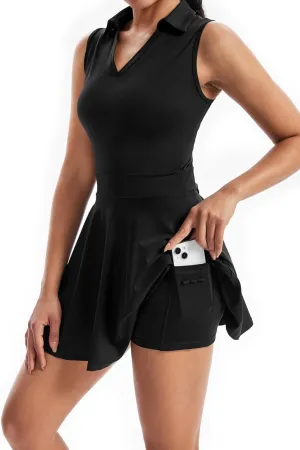 Cute Golf Tennis Dress Workout Athletic Dresses for Women with Shorts Pockets 2 Piece Sets Outfits Summer Clothes