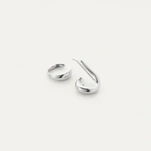 Dara Ear Cuff   Climber Earring Set (Silver)