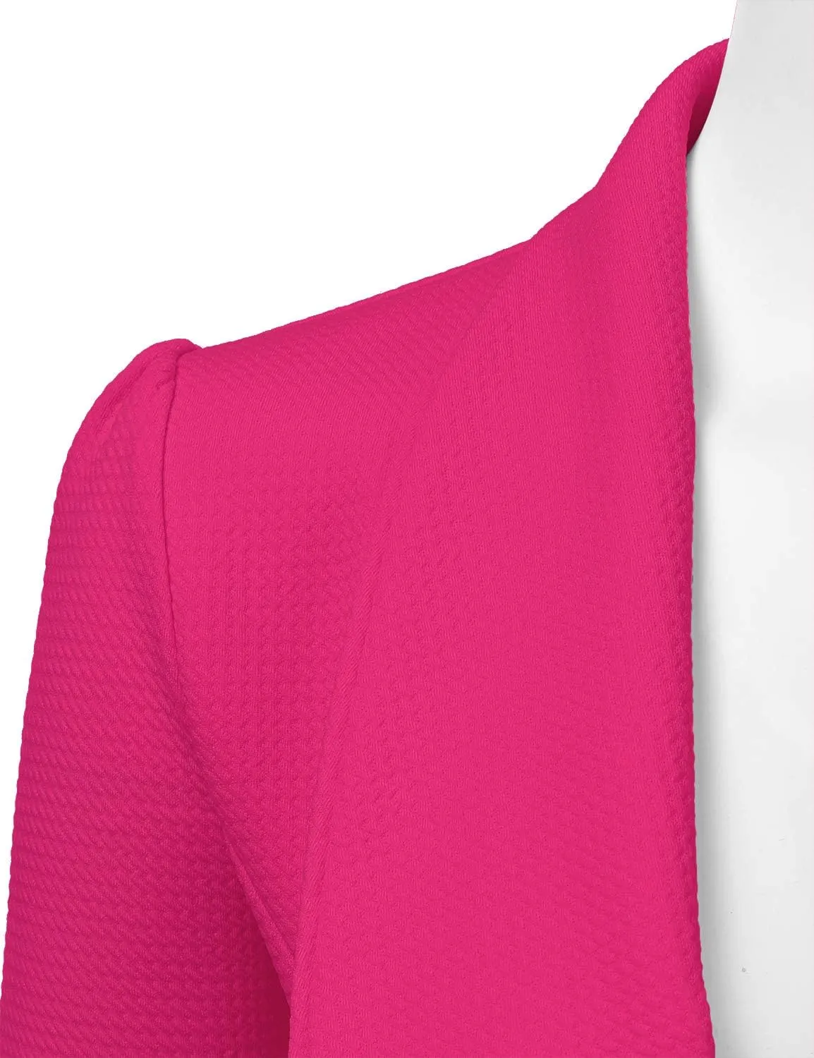 DOUBLJU Classic Draped Open Front Long Sleeve Business Casual Work Deconstructed Blazer Jackets for Womens with Plus Size