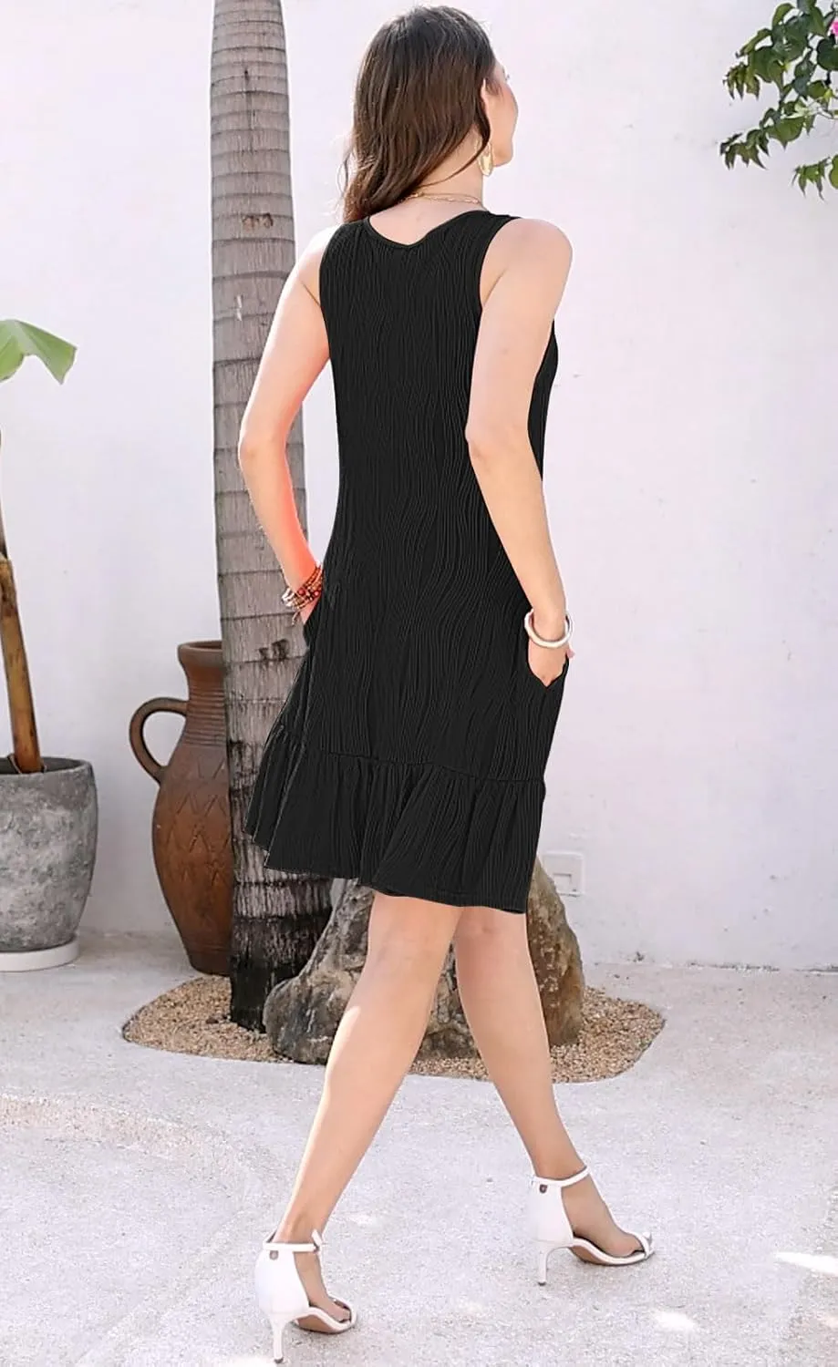 ETCYY Sundresses for Women 2025 Vacation Summer Dresses Beach Swim Suit Cover Ups Sleeveless Button Down Spring Sun Dress