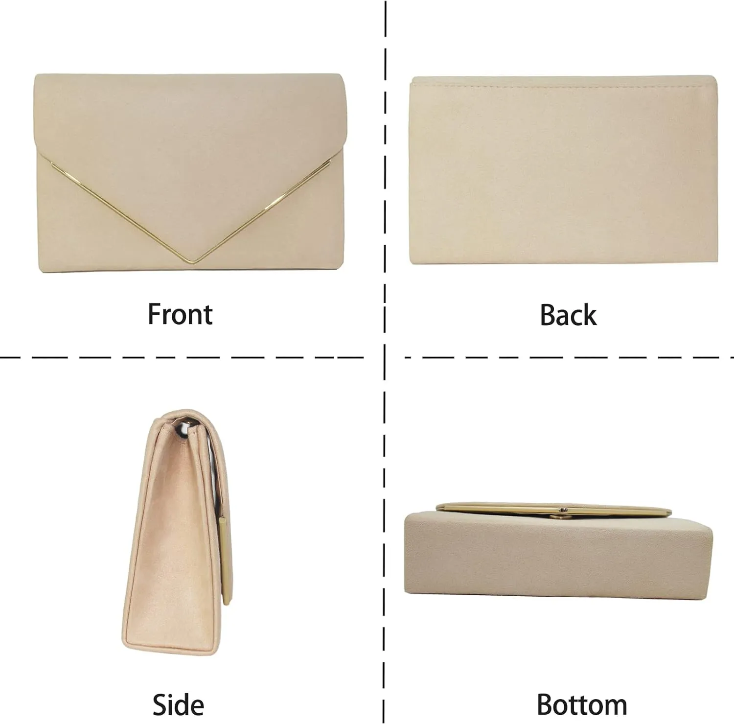Evening Bags Women Clutch Purse Small Cute Classic Envelop Crossbody Handbag for Formal Wedding Party with Detachable Chain