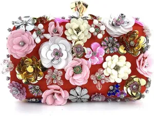 Fashion Dinner Bag Handmade Flower beaded Bag Banquet Wedding Party Bag Clutch bag Shoulder bag