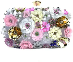 Fashion Dinner Bag Handmade Flower beaded Bag Banquet Wedding Party Bag Clutch bag Shoulder bag