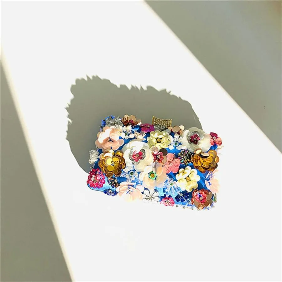 Fashion Dinner Bag Handmade Flower beaded Bag Banquet Wedding Party Bag Clutch bag Shoulder bag