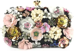 Fashion Dinner Bag Handmade Flower beaded Bag Banquet Wedding Party Bag Clutch bag Shoulder bag