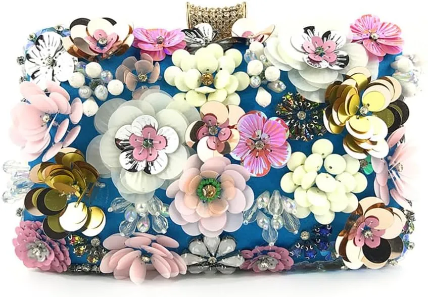Fashion Dinner Bag Handmade Flower beaded Bag Banquet Wedding Party Bag Clutch bag Shoulder bag