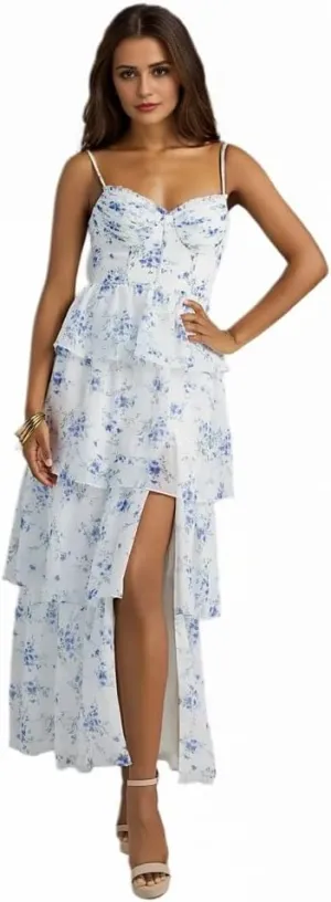 Floral Bridesmaid Dresses Floral Prom Dresses for Women 2025 Long Chiffon Formal Evening Gowns HGR106