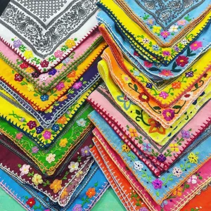 Floral Embroidered Bandana