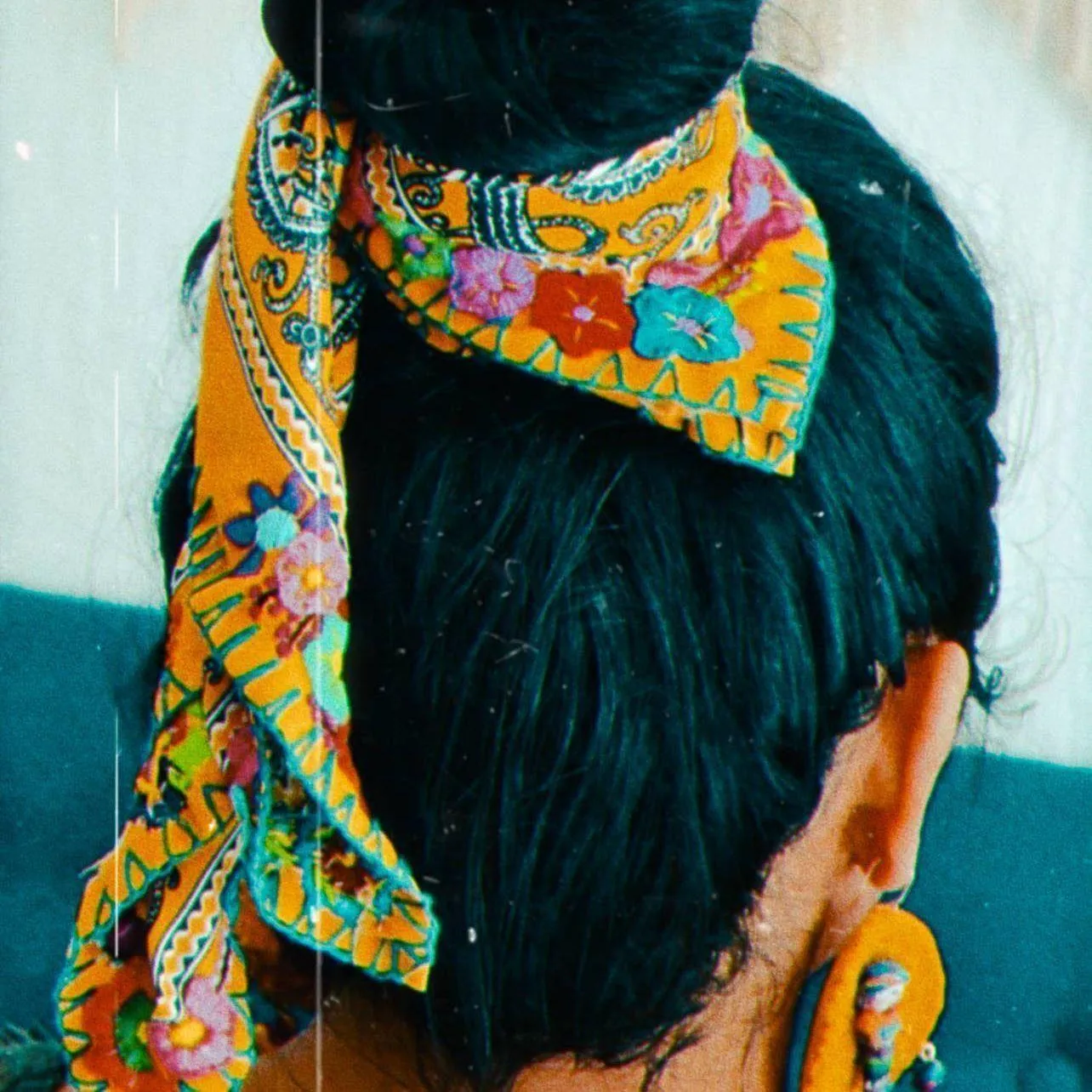 Floral Embroidered Bandana