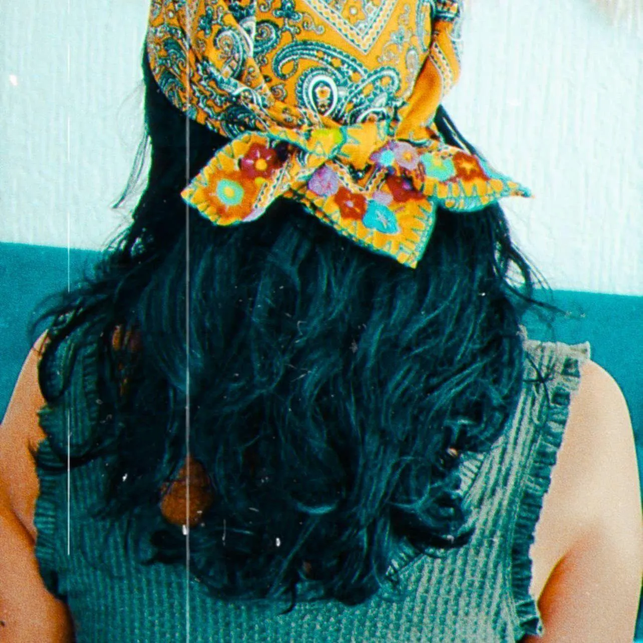 Floral Embroidered Bandana