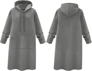 Hoodie Dress for Women 2024 Slim Casual Long Sleeve High Waist Drawstring Pullover Hooded Sweatshirt Dresses