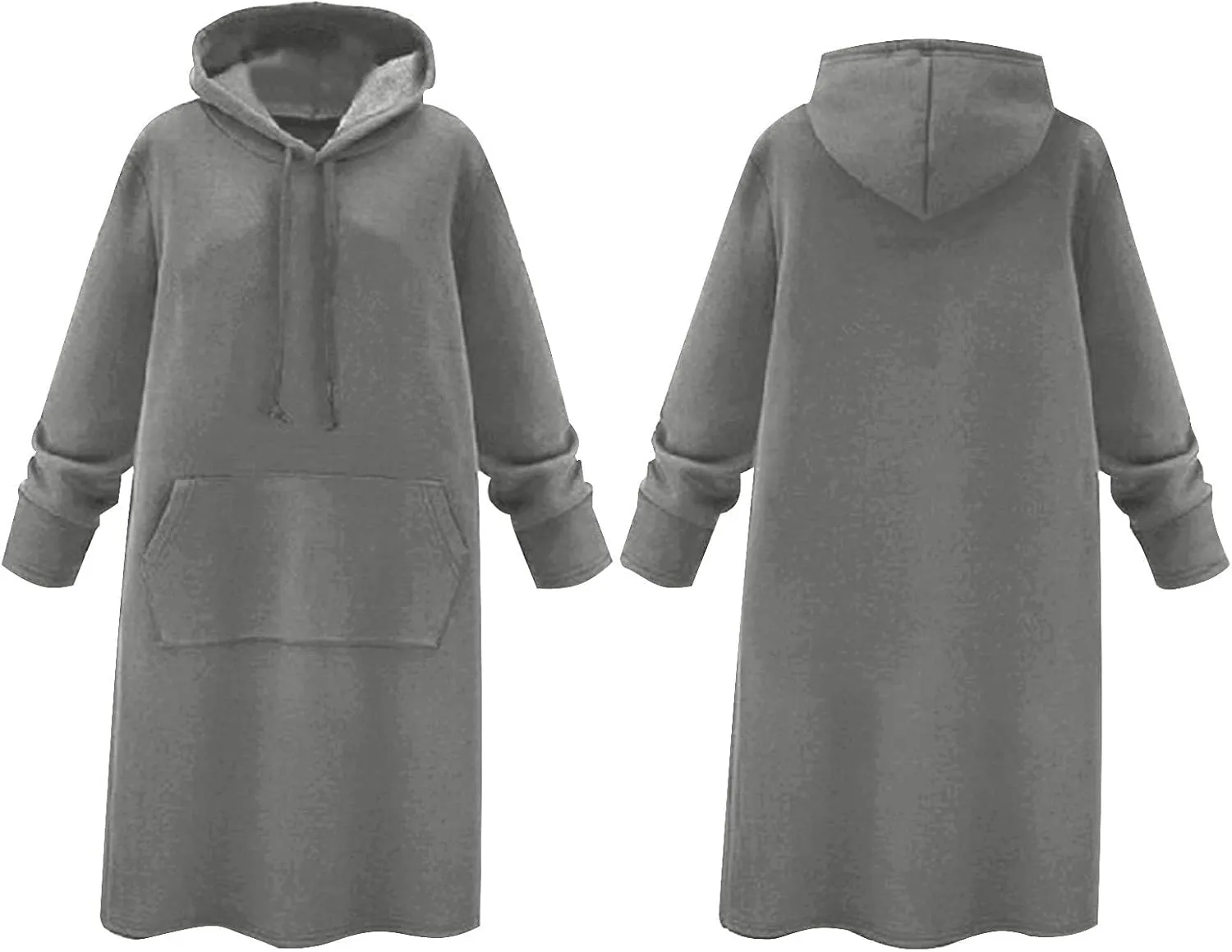 Hoodie Dress for Women 2024 Slim Casual Long Sleeve High Waist Drawstring Pullover Hooded Sweatshirt Dresses