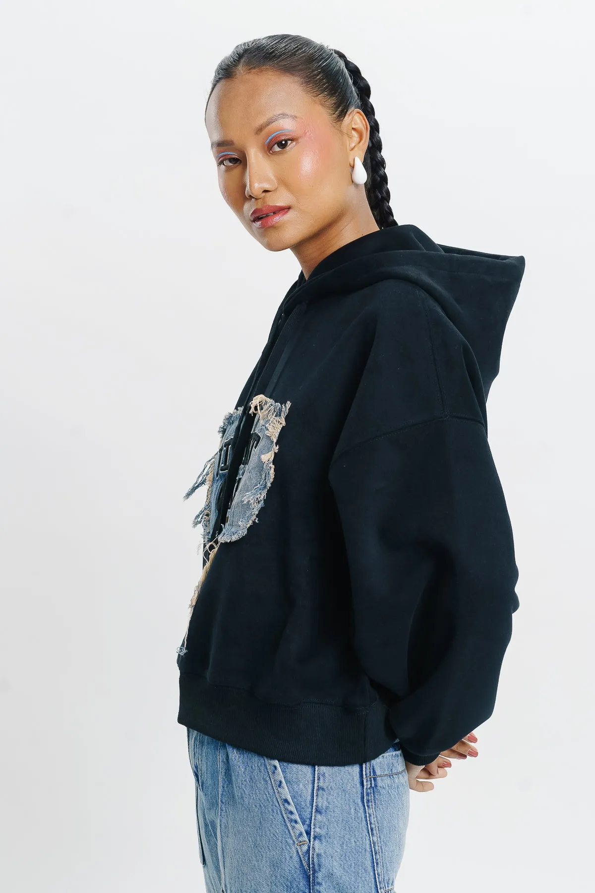 I Don'T Care Black Hoodie
