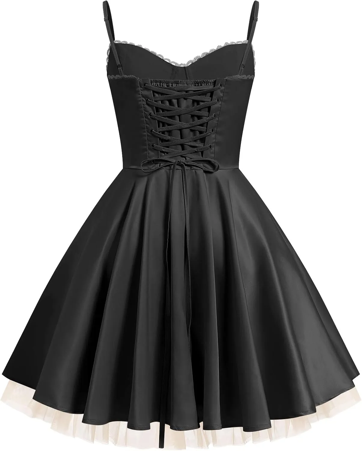 IDOPIP Summer Floral Corset Dress for Women Elegant Sleeveless Boho Mini Sundress Spaghetti Straps Ruffle Wedding Guest Dress