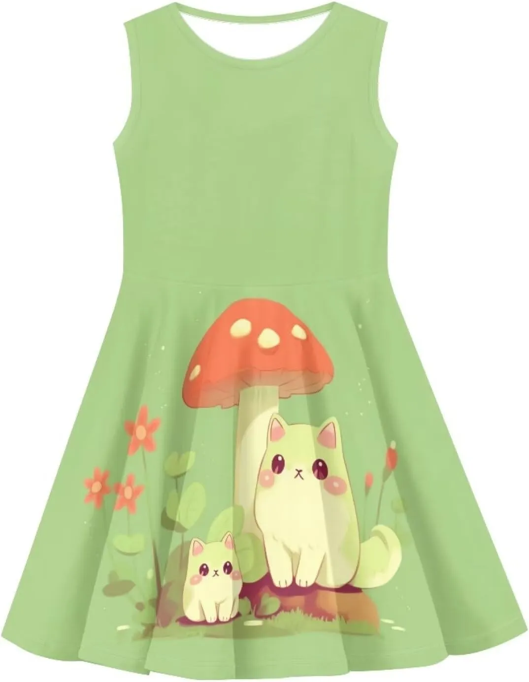 Kids Casual Dress for Girls Cute Outfits Sleeveless Clothes Size 3-16
