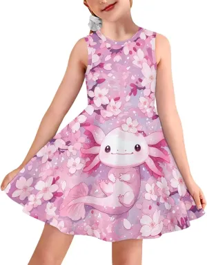 Kids Casual Dress for Girls Cute Outfits Sleeveless Clothes Size 3-16