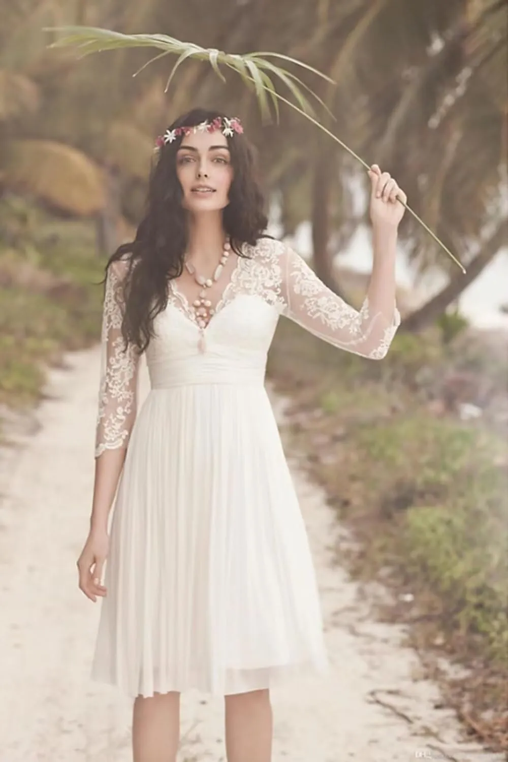 Lace Applique Short Wedding Dresses for Bride Tulle Cap Sleeve Tea Length Bridal Gowns for Women 2025 LOWD002