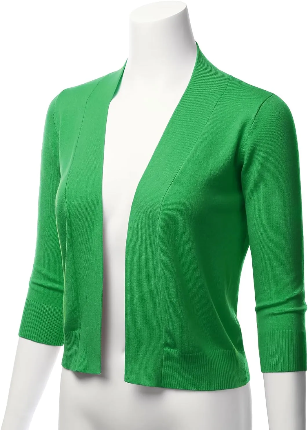 LALABEE Women's Classic 3/4 Sleeve Open Front Cropped Bolero Cardigan Shrugs for Dresses (S~XXL)