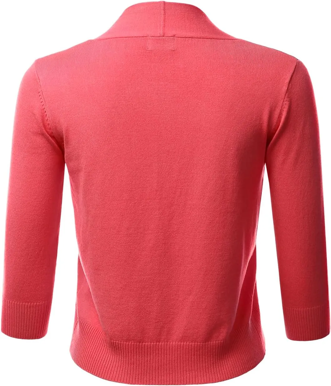 LALABEE Women's Classic 3/4 Sleeve Open Front Cropped Bolero Cardigan Shrugs for Dresses (S~XXL)