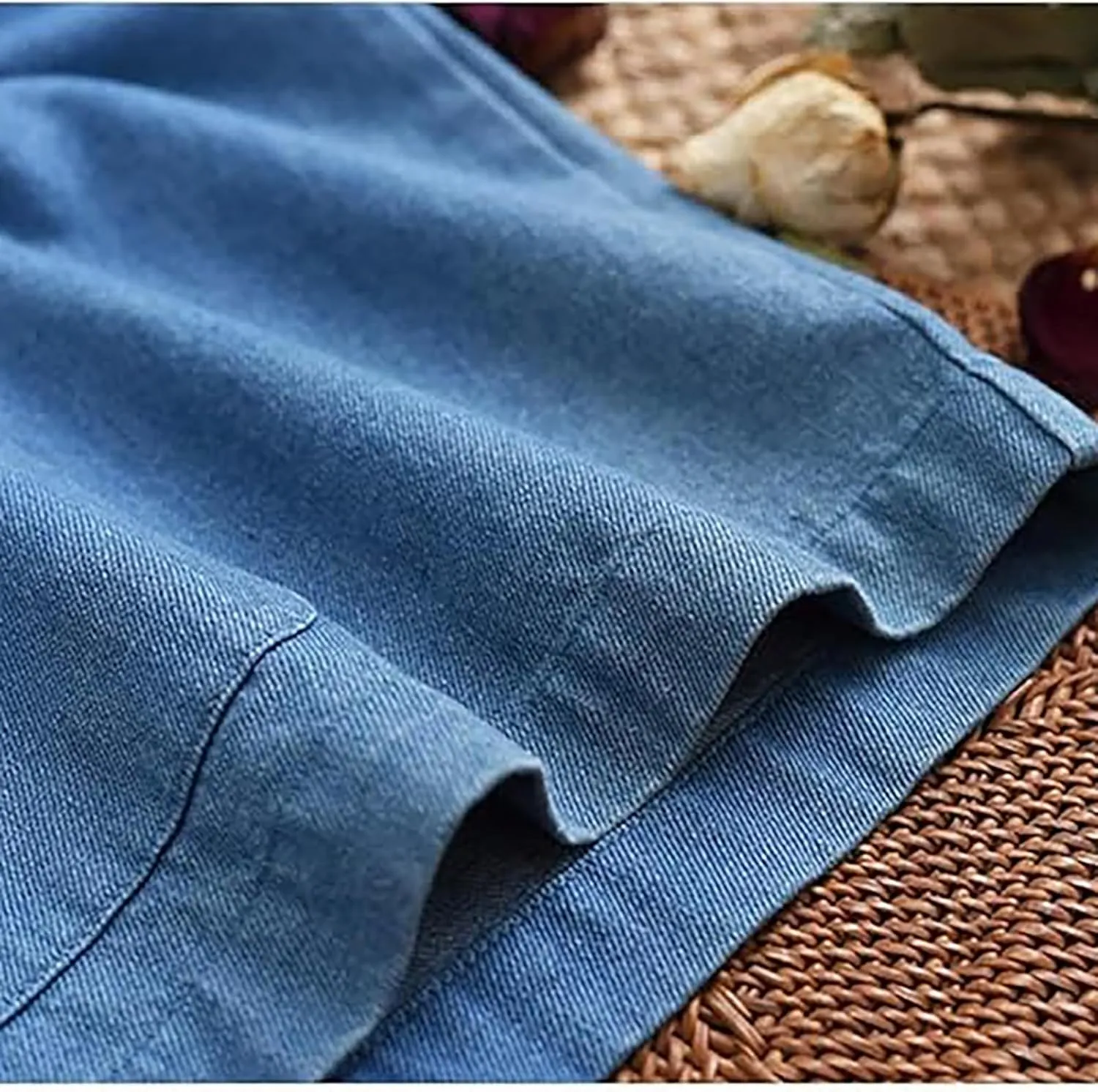 LUZU JUNU Women's Oversized Denim Jacket Casual Long Sleeve Classic Frog Buttons Loose Jean Jacket Coat