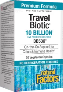 Natural Factors TravelBiotic Vegetable Capsules