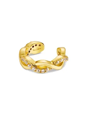 ORELIA - Pave & Metal Twist Ear Cuff